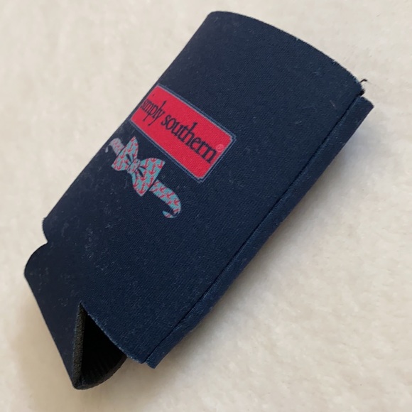 {NWT} Koozie | Simply Southern Logo Nautical Anchor Pattern Bow Tie Can Holder - Picture 12 of 15